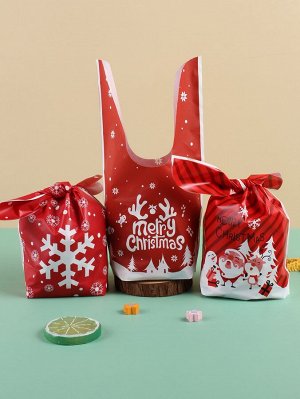 30шт Упаковочный пакет рождественский снежинка