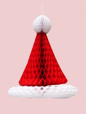 1шт Украшение рождественская шапка в форме с помпоном