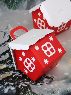 5шт Коробка для конфет рождественский в форме дома