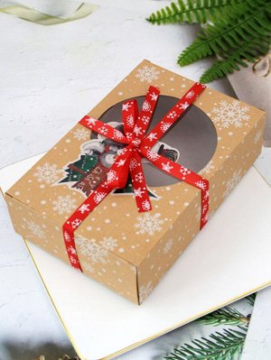 6шт Коробка для упаковки торта рождественский