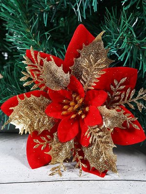 4шт Украшение рождественская елка цветок