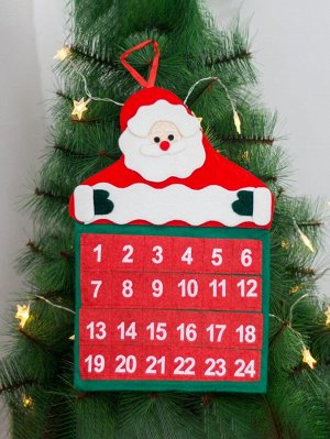 1шт календарь Рождественский санта-клаус