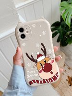 Чехол для телефона с узором &quot;рождественский лось&quot; с рисунком