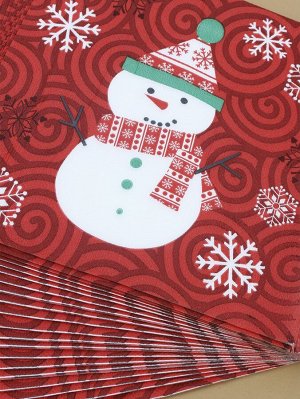 20шт Одноразовая салфетка рождественский снеговик принтом