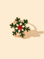 Серьги-каффы с рождественской снежинкой