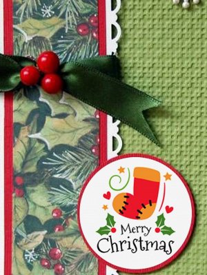 1 рулон Подарочная наклейка рождественский с мультипликационным узором
