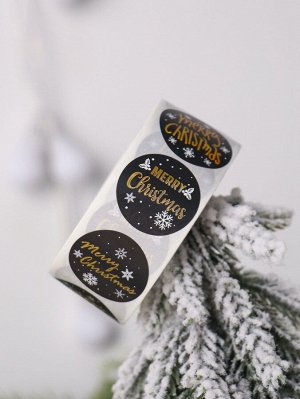 1 рулон Подарочная наклейка рождественский снежинка