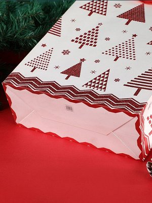 4шт Подарочный пакет рождественская елка принтом портативный