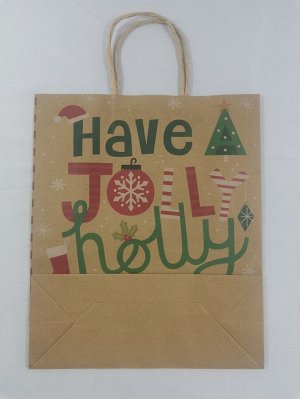 Подарочная сумка с рождественским рисунком 5шт
