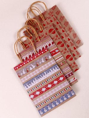 5шт Рождественская сумка для упаковки подарков