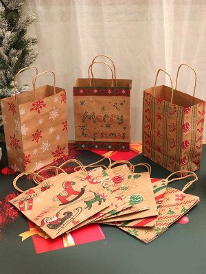 5шт Рождественская случайная сумка для упаковки подарков