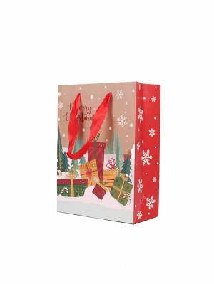4шт Подарочный пакет рождественский с мультипликационным узором