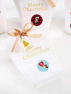 24шт подарок Коробка & рождественский Наклейка & бирка Набор