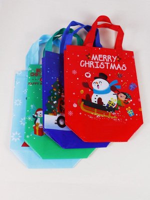 4шт Подарочный пакет рождественский с мультипликационным узором