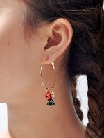 Серьги с рождественской елкой