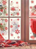 Рождественская декоративная пленка для окна с принтом снежинки
