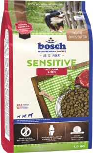 Bosch Sensitive с ягнёнком и рисом сухой корм для собак 1 кг