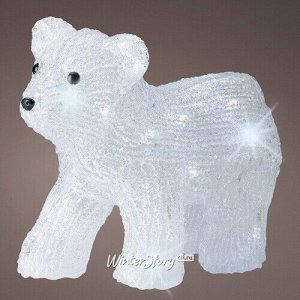 Светящаяся фигура Медведь Йорген 29 см, 20 холодных белых LED ламп, на батарейках, IP44 (Kaemingk)