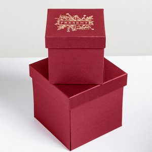 Набор подарочных коробок распадающихся 5 в 1 «Подарок», 9 ? 9 ? 9?21 ? 21 ? 21 см