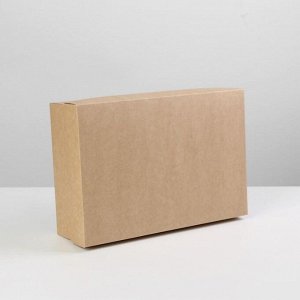 Коробка подарочная складная крафтовая, упаковка, 30 х 20 х 9 см