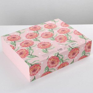 Коробка складная подарочная «Цветы», 31 ? 24,5 ? 9 см
