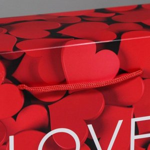 Пакет—коробка Love, 23 ? 18 ? 11 см