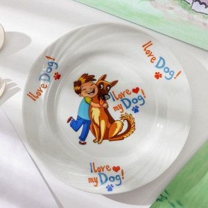 Набор посуды «Мой любимый пёс», 3 предмета: 200 мл, 175 мл, 360 мл, МИКС