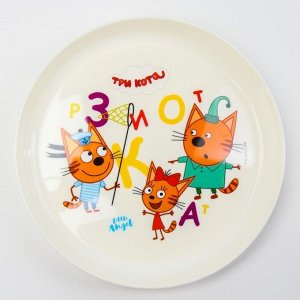 Набор детской посуды ТРИ КОТА «Обучайка», (тарелка, миска, стакан, ложка)