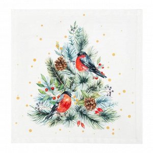 Набор сервировочных салфеток Этель &quot;Сhristmas bells&quot; 40х40см 4 шт, 100%хл, саржа 190 гр/м2