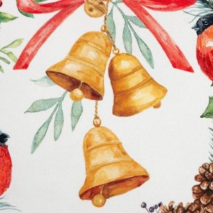 Набор сервировочных салфеток Этель &quot;Сhristmas bells&quot; 40х40см 4 шт, 100%хл, саржа 190 гр/м2