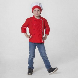 Детский карнавальный костюм &quot;Шеф-повар&quot;, колпак, куртка, 4-6 лет, рост 110-122 см