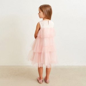 MINAKU Платье нарядное детское, цвет розовый, рост 122 см