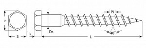 Шурупы ШДШ с шестигранной головкой (DIN 571)