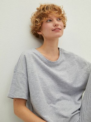LCW CASUAL женская футболка с короткими рукавами и круглым вырезом