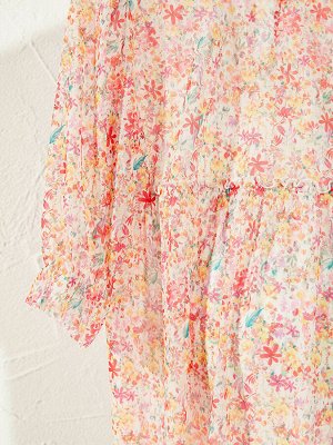 Блуза для беременных с цветочным принтом