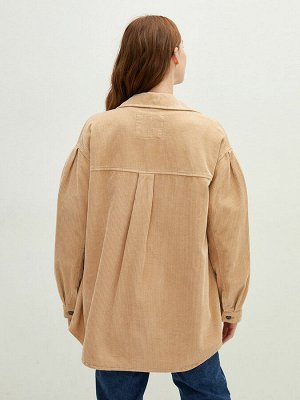Куртка-рубашка с длинным рукавом MODEST с нагрудными карманами