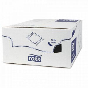 Салфетки бумажные нетканые сервировочные TORK "LinStyle Premium", 39х39 см, 50 шт., чёрные, 478726
