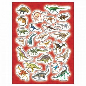 Альбом наклеек "100 наклеек. Динозавры", Росмэн, 34614