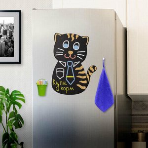 Доска на холодильник магнитно-меловая 30х40 см "Pussy Cat" с набором аксессуаров, BRAUBERG, 237840