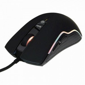 Мышь проводная игровая GEMBIRD MG-700, USB, 6 кнопок + 1 колесо-кнопка, подсветка, черная