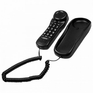 Телефон RITMIX RT-003 black, набор на трубке, быстрый набор 13 номеров, черный, 15118343