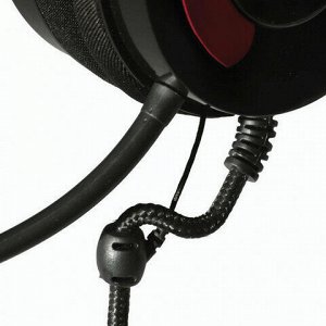 Наушники с микрофоном (гарнитура) SVEN AP-540, проводные, 2,2 м, с оголовьем, черно-красные, SV-0410540
