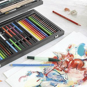 Набор художественный FABER-CASTELL "Art &amp; Graphic Compendium", 54 предмета, деревянный ящик, 110088