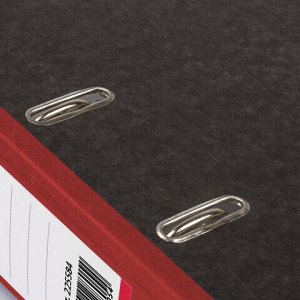 Папка-регистратор ОФИСМАГ, фактура стандарт, с мраморным покрытием, 75 мм, красный корешок, 225584