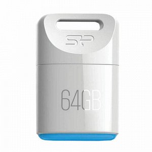 Флеш-диск 64 GB SILICON POWER Touch T06 USB 2.0, белый, SP64GBUF2T06V1W