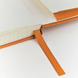 Блокнот А5 (142х214 мм), 100 л., твердая обложка, балакрон, на резинке, BRUNO VISCONTI, Оранжевый, 3-101/05