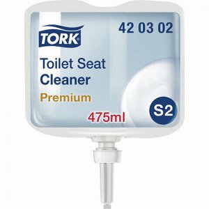 Картридж очиститель-антисептик для сиденья унитаза TORK (Система S2) Premium, 0,475 л, КОМПЛЕКТ 8 шт., 420302