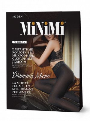 MINIMI DIAMANTE MICRO 100 колготки женские из микрофибры с ажурным поясом