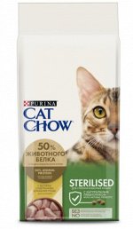 Cat Chow Sterilised сухой корм для стерилизованных кошек 1,5+0,5кг
