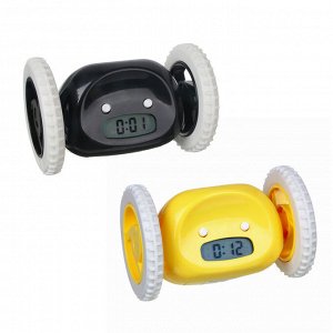 LADECOR CHRONO Часы-будильник на колесах (убегающий), 16,5х11,5х11см, 2 реж, 4хАА, пластик, 2 цвета